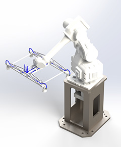 Beispiel einer Robotikanlage als 3D Modell
