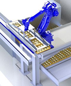 Beispiel einer Robotikanlage als 3D Modell